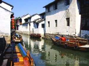 Charming sight of the Zhouzhuang Water Village Charming sight of the Zhouzhuang Water Village