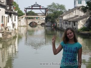 The historic bridge of Tongli Water Town.